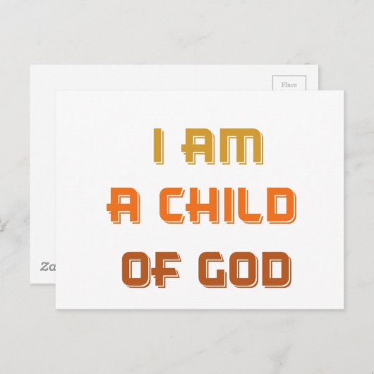Ich bin ein Kind Gottes Postkarte (Vorne/Hinten)