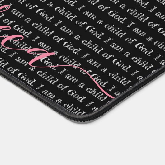 Ich bin ein Kind Gottes Schwarzes Personalisiert Schreibtischunterlage (Ecke)