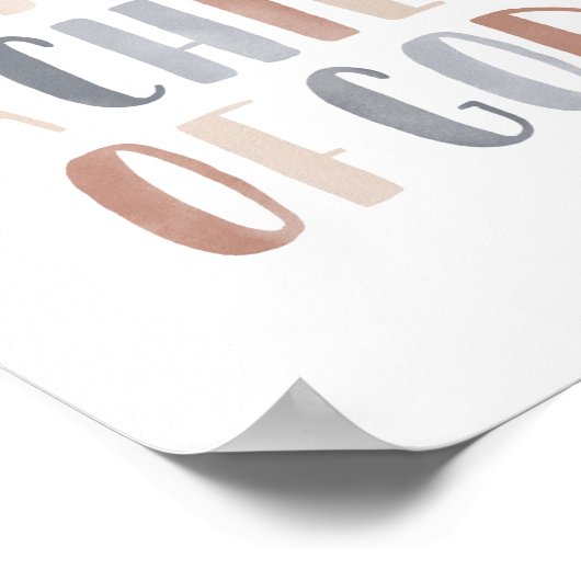 Ich bin ein Kind von Gott Boho Kinder Zimmerdekor Poster (Ecke)