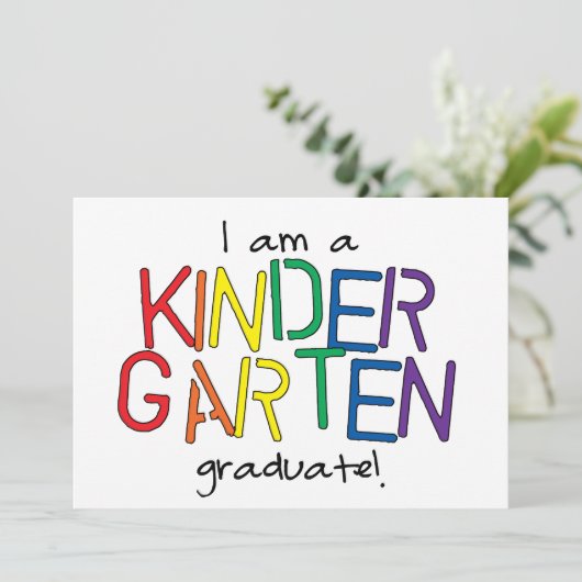 Ich bin ein Kindergarten-Absolvent Ankündigung (Stehend Vorderseite)