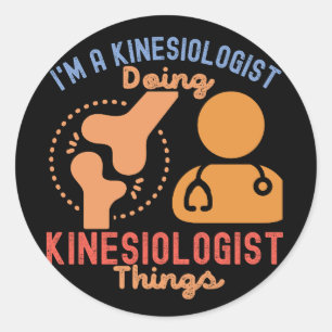 Ich bin ein Kinesiologe, der Kinesiologen-Dinge tu Runder Aufkleber