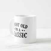 Ich bin ein Klassiker Kaffeetasse (Vorderseite Links)