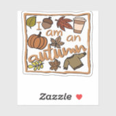 Ich bin ein klassischer Herbst-T - Shirt Aufkleber (Blatt)