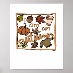 Ich bin ein klassischer Herbst-T - Shirt Poster