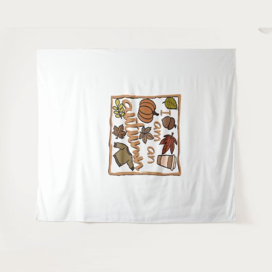 Ich bin ein klassischer Herbst-T - Shirt Wandteppich (Vorderseite (Horizontal))