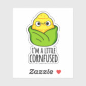 Ich bin ein kleiner Cornfused Funny Mais Pun Aufkleber (Blatt)