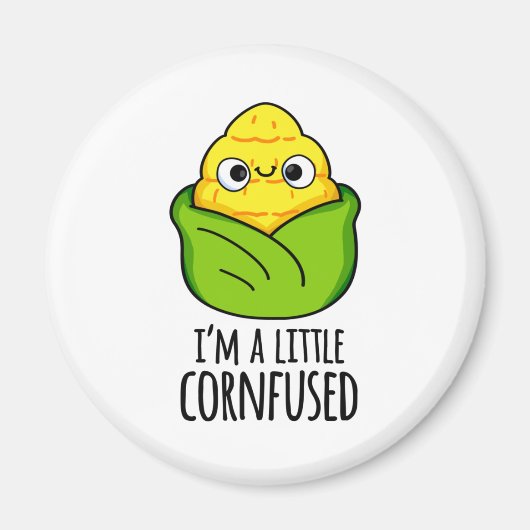 Ich bin ein kleiner Cornfused Funny Mais Pun Magnet (Vorne)