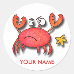 Ich bin ein kleiner Crabby-Sticker Runder Aufkleber