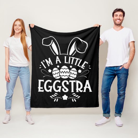 Ich bin ein kleiner Eggstra Funny Rabbit Ostersonn Fleecedecke (Beispiel)