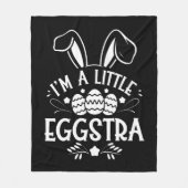 Ich bin ein kleiner Eggstra Funny Rabbit Ostersonn Fleecedecke (Vorderseite)