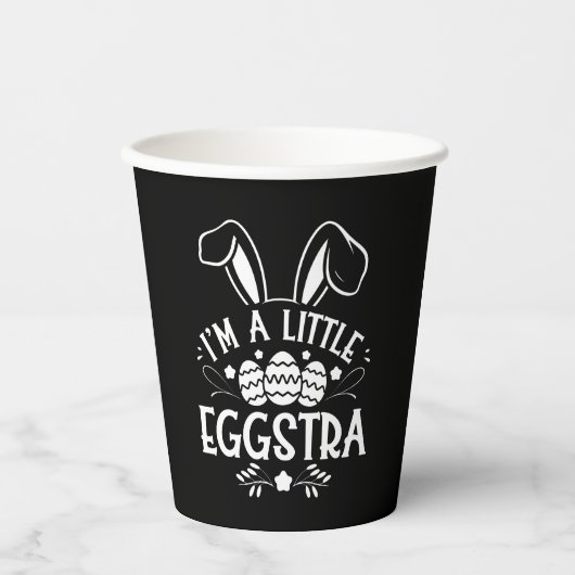 Ich bin ein kleiner Eggstra Funny Rabbit Ostersonn Pappbecher (Vorderseite)