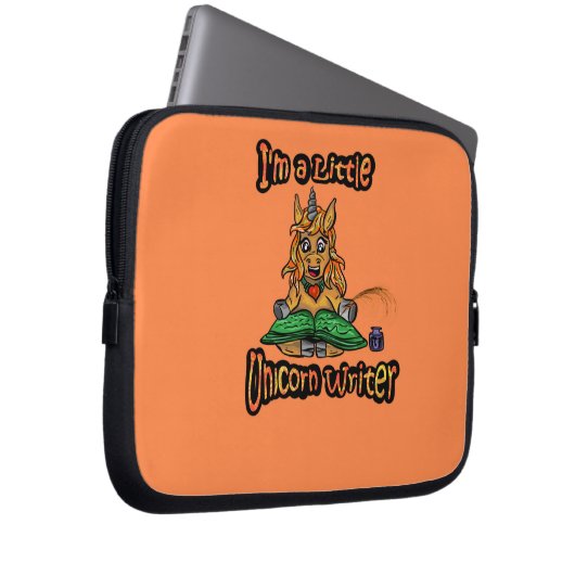 Ich bin ein kleiner Einhorn-Schriftsteller - Zeits Laptopschutzhülle (Vorne Rechts)