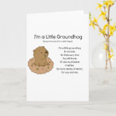 Ich bin ein kleiner Groundhog Karte (Gelbe Blume)