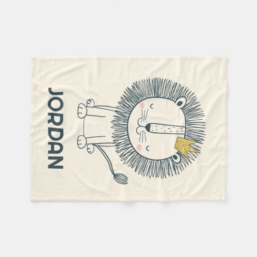 Ich bin ein kleiner König Fleecedecke (Vorderseite (Horizontal))