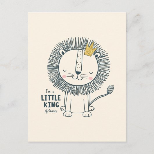 Ich bin ein kleiner König Postkarte (Vorderseite)
