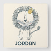 Ich bin ein kleiner König Quadratische Wanduhr (Vorderseite)