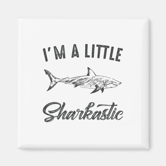 Ich bin ein kleiner Sharkastic Funny Hai Spaß Magnet (Vorne)