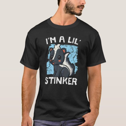 Ich bin ein kleiner Stinker-Wildtier-Tier-Stinktie T-Shirt (Vorderseite)