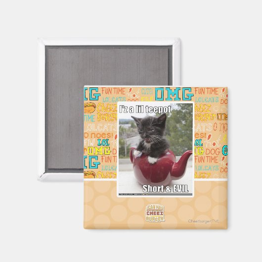 Ich bin ein kleiner Teepot Magnet (Vorderseite/Rückseite)