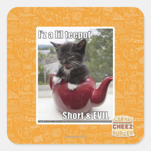 Ich bin ein kleiner Teepot Quadratischer Aufkleber