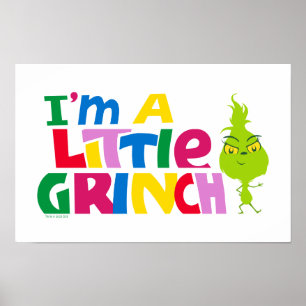 Ich bin ein kleines Grinch-Buntgrafik Poster