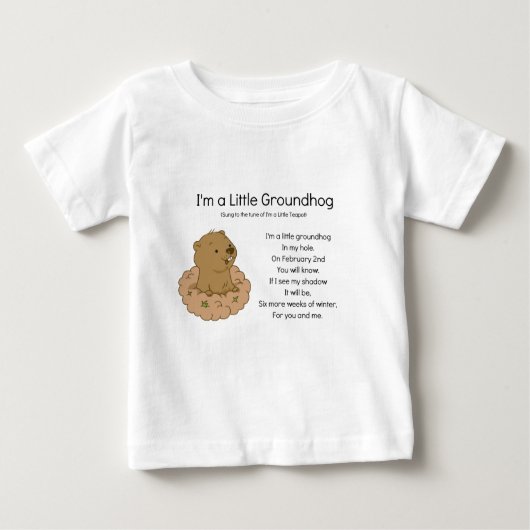 Ich bin ein kleines Groundhog Baby T-shirt (Vorderseite)