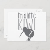 Ich bin ein kleines Kiwi mit niedlichem Neuseeländ Postkarte (Vorne/Hinten)