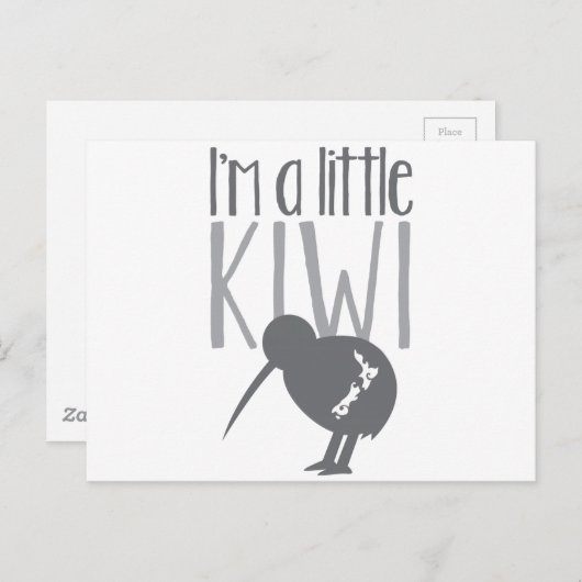 Ich bin ein kleines Kiwi mit niedlichem Neuseeländ Postkarte (Vorne/Hinten)