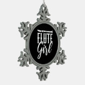 Ich bin ein kleines Mädchen Schneeflocken Zinn-Ornament (Links)