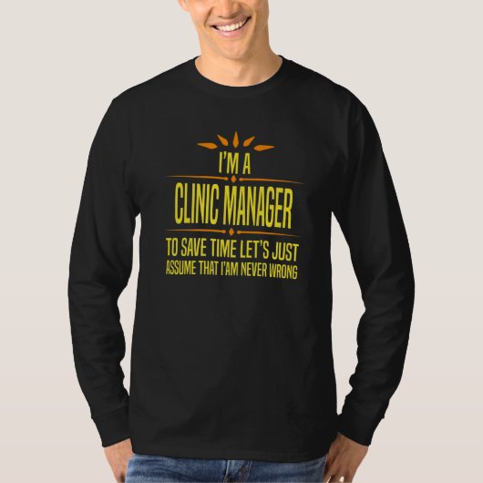 Ich bin ein Klinikmanager T-Shirt (Vorderseite)