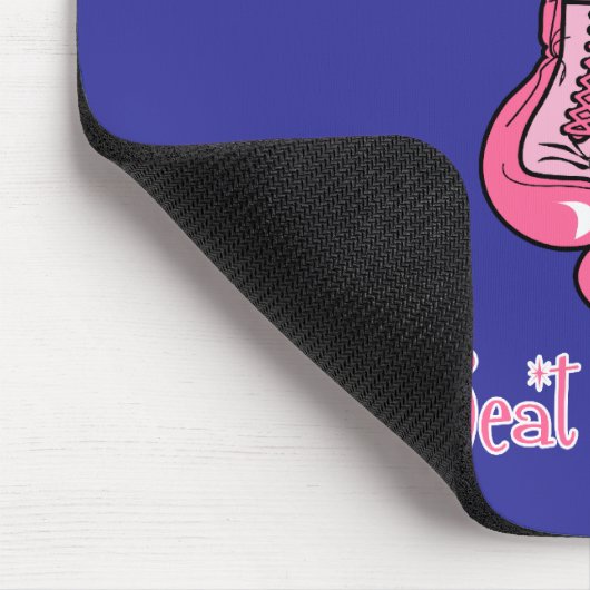 Ich bin ein Knock-out, dass ich Brustkrebs besiege Mousepad (Ecke)