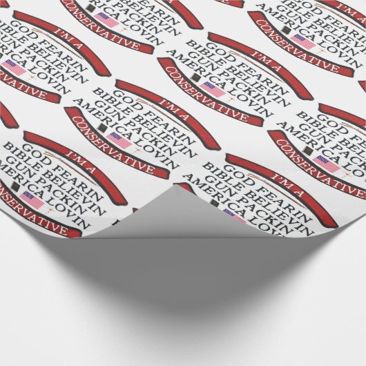 Ich bin EIN KONSERVATIVER Geschenkpapier (Ecke)