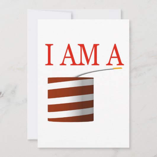 Ich bin ein Kracher Einladung (Vorderseite)