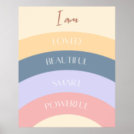 Ich bin ein kraftvolles positives Selbstbestätigun Poster