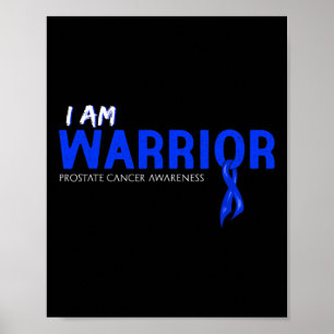 Ich bin ein Krieger Alopecia Areata Awareness Blue Poster