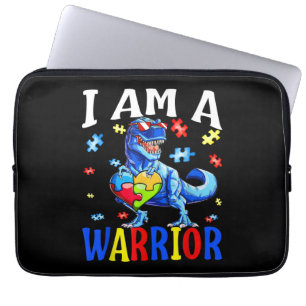 Ich bin ein Krieger Autismus Familie Dinosaurier A Laptopschutzhülle