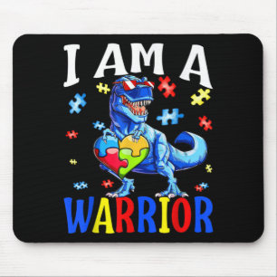 Ich bin ein Krieger Autismus Familie Dinosaurier A Mousepad