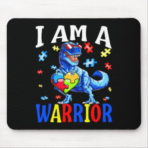 Ich bin ein Krieger Autismus Familie Dinosaurier A Mousepad