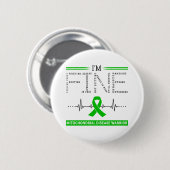 Ich bin ein Krieger der feinen Mitochondrien-Krank Button (Vorne & Hinten)