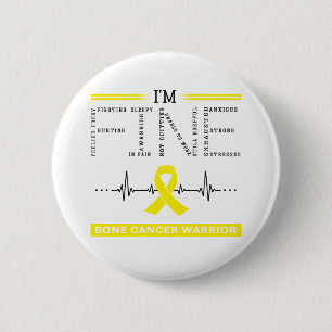 Ich bin ein Krieger gegen den feinen Knochenkrebs Button