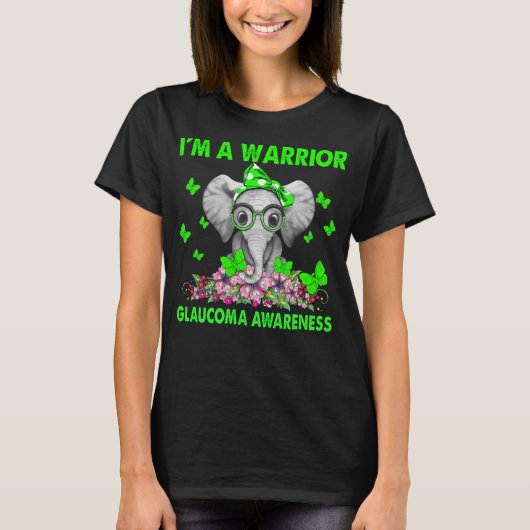Ich bin ein Krieger GLAUCOMA AWARENESS T-Shirt (Vorderseite)