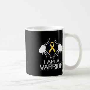 Ich bin ein Krieger-Kinder-Krebs-Bewusstsein Gold  Kaffeetasse