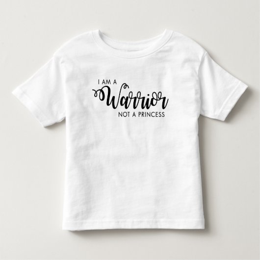 Ich bin ein Krieger nicht eine Prinzessin Toddler Kleinkind T-shirt (Vorderseite)