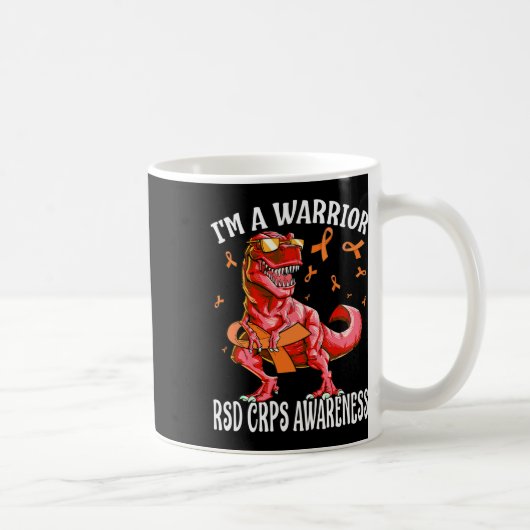 Ich bin ein Krieger Rsd Crps Bewusstsein Dinosauri Kaffeetasse (Rechts)
