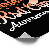 Ich bin ein Krieger Rsd Crps Bewusstsein Orange Ri Poster (Ecke)