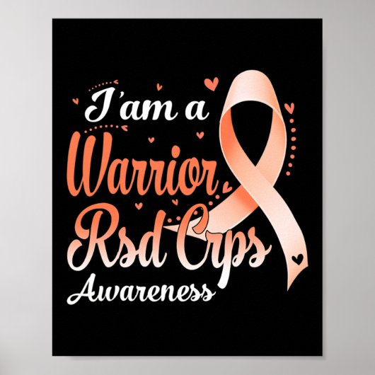 Ich bin ein Krieger Rsd Crps Bewusstsein Orange Ri Poster (Vorne)
