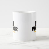 Ich bin ein Krieger - stark.Schwarz.  Kaffee.Jumbo Jumbo-Tasse (Vorderseite)