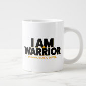 Ich bin ein Krieger - stark.Schwarz.  Kaffee.Jumbo Jumbo-Tasse (Rechts)