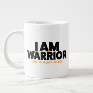 Ich bin ein Krieger - stark.Schwarz.  Kaffee.Jumbo Jumbo-Tasse