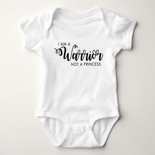 Ich bin ein Krieger und kein Princess Baby Shirt (Vorderseite)